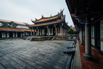 Fototapeta premium Exterior of the Taipei Confucius Temple, in Taipei, Taiwan.