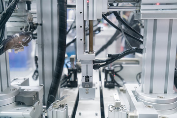 robotic hand machine tool at industrial manufacture factory