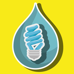 bulb and ecology isolated icon design, vector illustration  graphic 