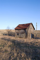 Old Abandoned Building in a Country Field