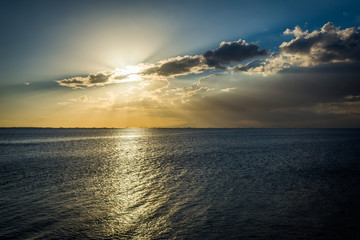 Sunset over Manila Bay, seen from Pasay, Metro Manila, The Phili
