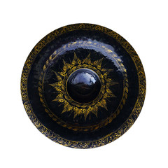 Gong isolated on white background