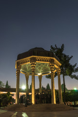 Tomb of Hafez the Great Iranian Poet in Shiraz at night