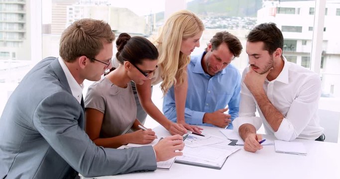 Business people working together during meeting in the office