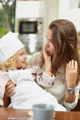 Family at the kitchen