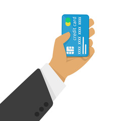 Credit card in hand