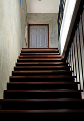Fototapeta na wymiar Home wood stairs style popularity