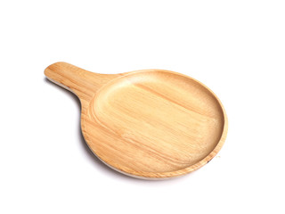 Round wooden tray