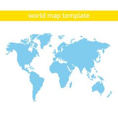 Fototapeta na wymiar World map template