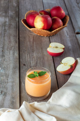 glass of apple smoothie