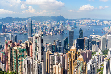 Naklejka premium Hong Kong cityscape