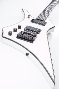 Electic guitar on a white background