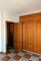 Built-in wardrobe in the bedroom.