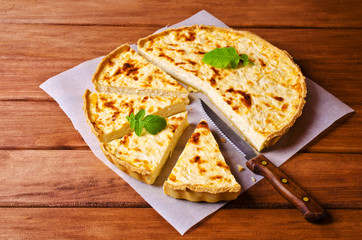 Tart with vegetables