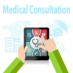 Medical Consultation Online Doctor Apps on mobile device