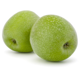 green apple isolated on white background cutout
