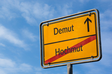 Schild 112 - Demut