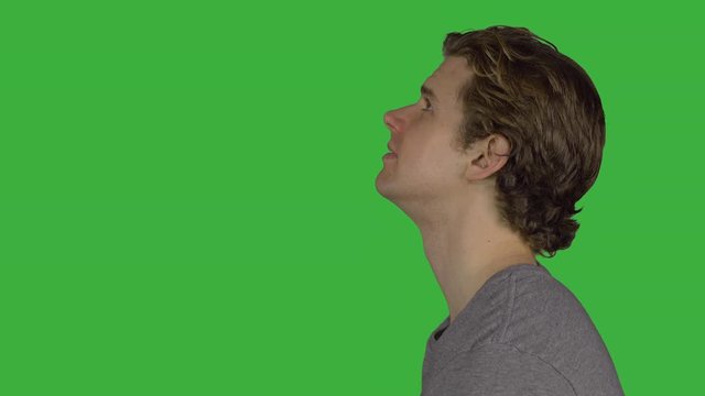 Man look above himself (Green Key)