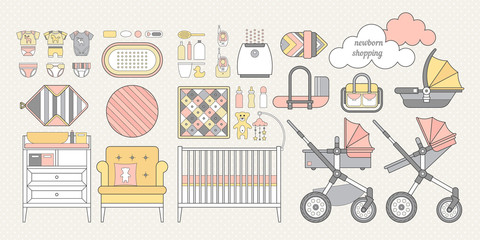 Newborn shopping girl 5