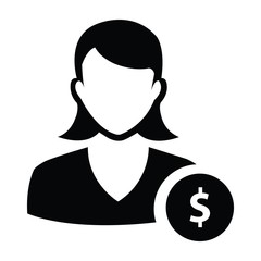 Obraz premium User Icons with money