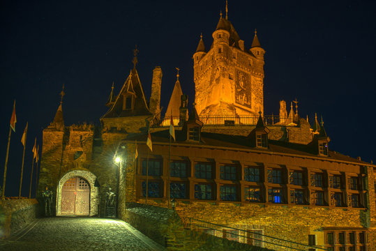 Reichsburg, nice castle in Cochem at the river Mosel, Germany