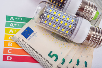 LED lamp and money
