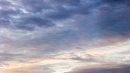 beautiful cloudscape with twilight sky