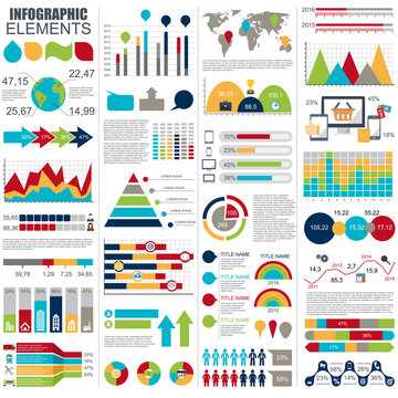 Set of infographic vector design template