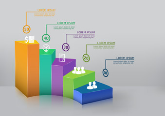 Abstract Infographic 3D. Vector illustration can be used for wor