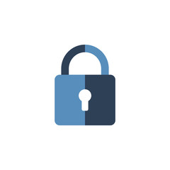 Lock icon, padlock silhouette