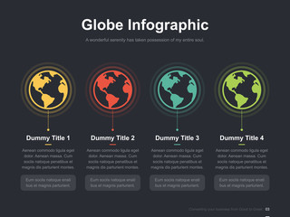 Flat business presentation vector slide template with diagram