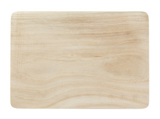 wooden plate isolated on white background