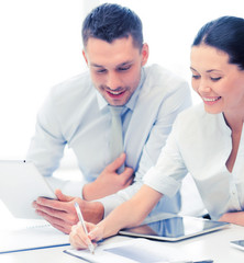 Fototapeta premium business team working with tablet pcs