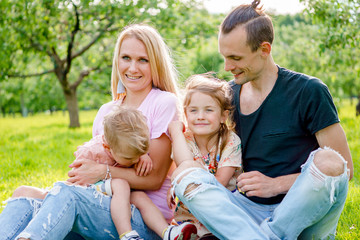 Portrait of happy family