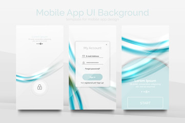 Mobile application interface background design