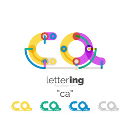 Linear business logo letter