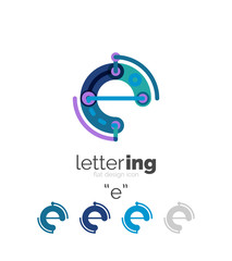 Letter logo line concept