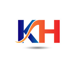 KH company linked letter logo
