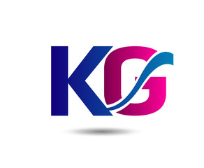 Unusual K and G. kg Business logo template
