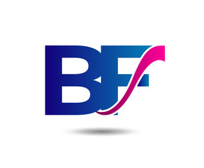 Elegant alphabet B and F, fb letter logo. Vector illustration
