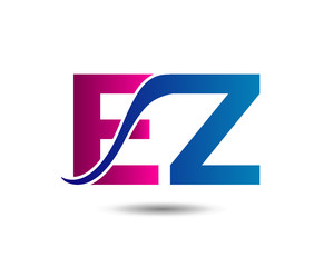 Unusual E and Z. Business ez logo template
