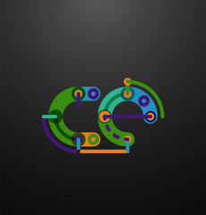 Company branding logo of initial letters