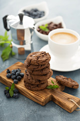 Obraz na płótnie Canvas Chocolate cookies with coffee