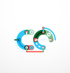 Colorful funny cartoon letter icon