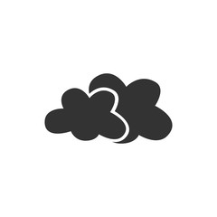 Icono de nubes sobre un fondo blanco