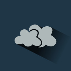 Icono de nubes sobre un fondo oscuro