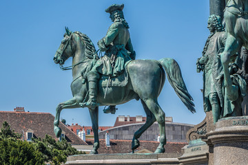 Obraz premium Maria Theresia Monument, in Vienna, Austria.