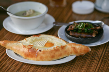 Traditional Georgian dish – khachapuri