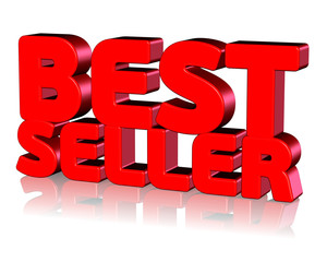 3D tag best seller on white isolated background