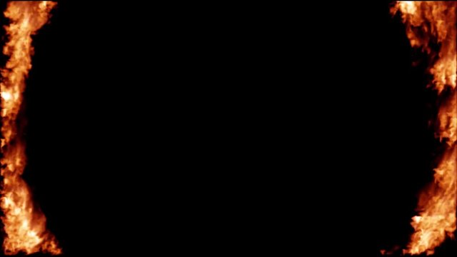Fire transition circle ring flames burn 4k
